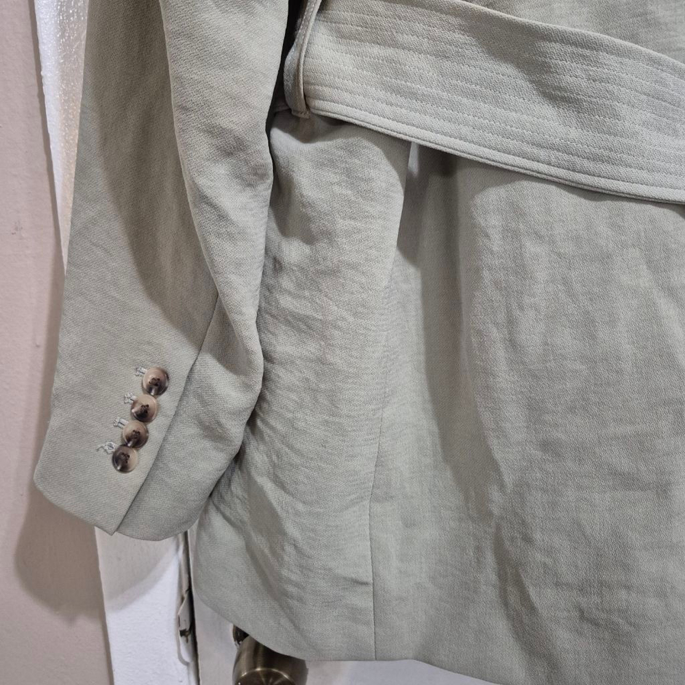 Women's Express Sage Green Utility Jacket‎ XL with Belt - Picture 5 of 11